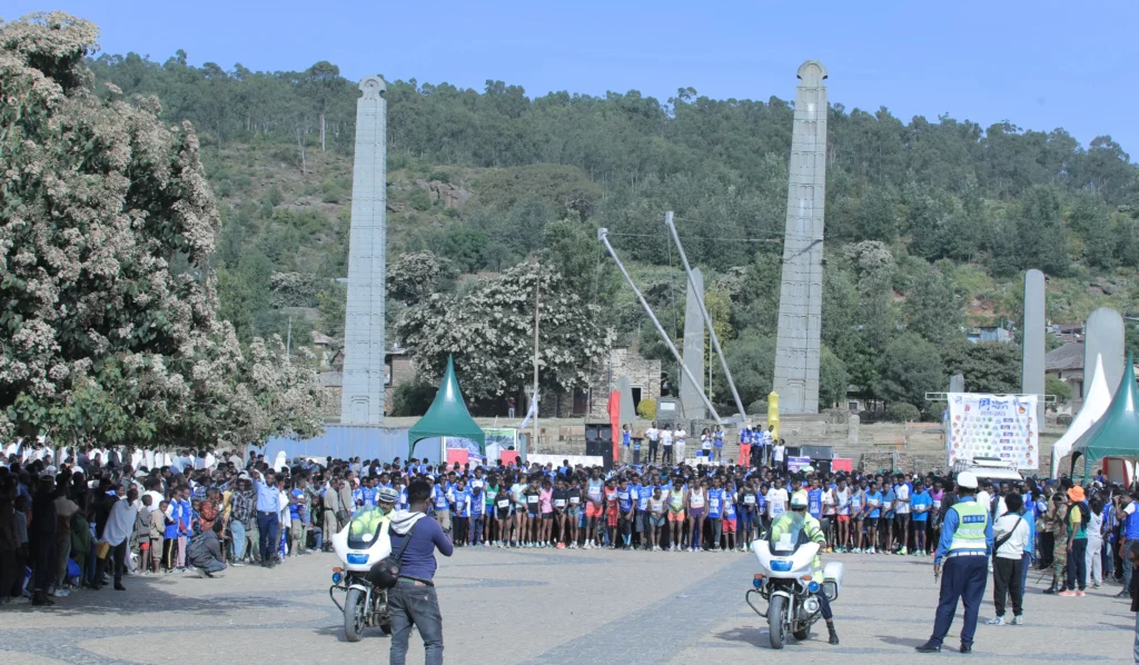 Aksum marathon Nov 2025 Obelisk frontview